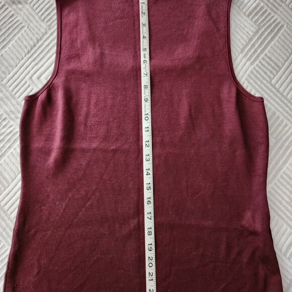 Ann Taylor Sweater Tank XL Maroon - Picture 5 of 7